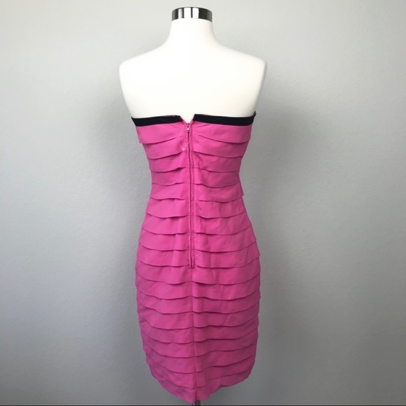 Betsey Johnson strapless pink dress with bow - Picture 5 of 8